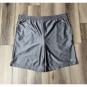 Athletic Works Mens Athletic Shorts Gray Sz M (32-34) Drawstring 100% Polyester